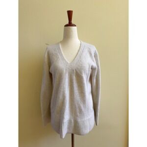 Vince 100% Cashmere V Neck  Sweater Size S/P White